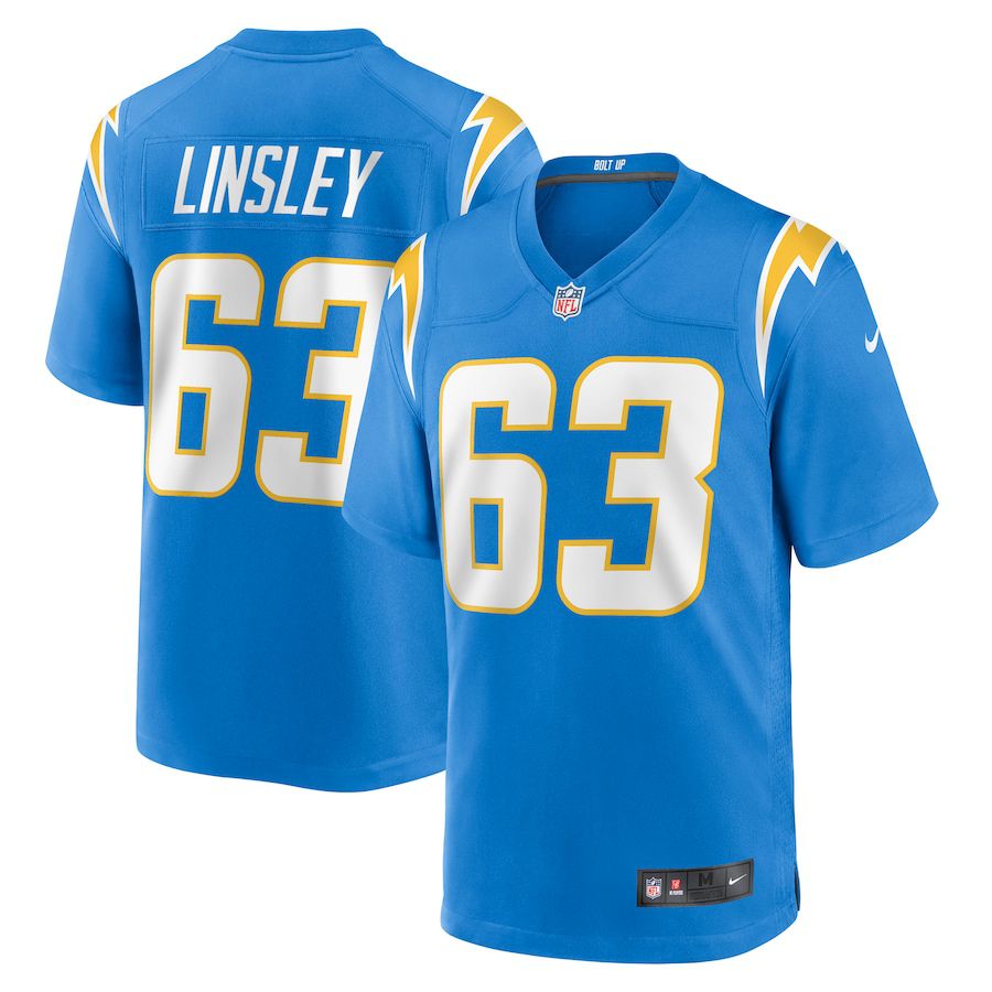 Men Los Angeles Chargers 63 Corey Linsley Nike Powder Blue Game Player NFL Jersey